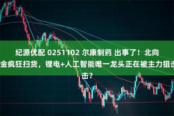 纪源优配 0251102 尔康制药 出事了！北向资金疯狂扫货，锂电+人工智能唯一龙头正在被主力狙击？